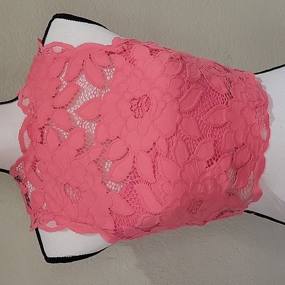 Bebe Lace Skirt & Top Coral - Picture 6 of 12